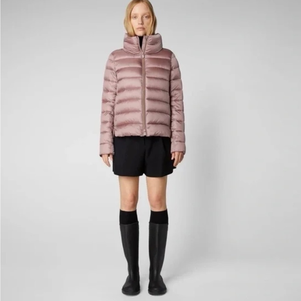 Save The Duck Women's Puffer Jacket in Dusty Rose